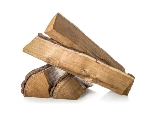 Pine firewoods isolated Stock Photos