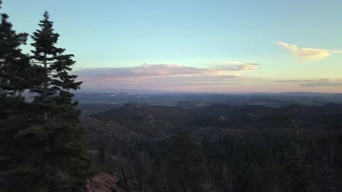 Pine Forest and Rocky Valley in Southern Utah Forward Push Stock Footage 334630815