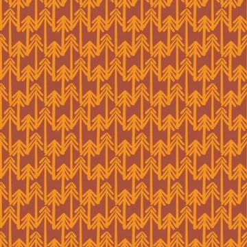 Pine forest doodle seamless vector pattern Illustrazione stock