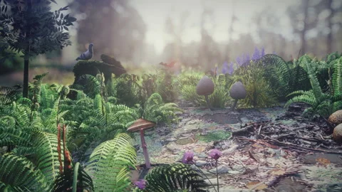 Pine forest walk through - 3d render animation - 2 Vidéo 130889669