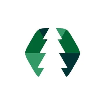Pine Hexagonal Logo Template Illustration Design. Vector EPS 10. Stock Illustration