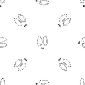 Pine icon, outline style 스톡 일러스트