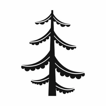 Pine icon in simple style Ilustración de archivo