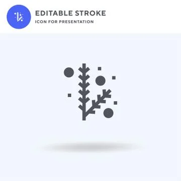 Pine icon vector, filled flat sign, solid pictogram isolated on white, logo Illustrazione stock