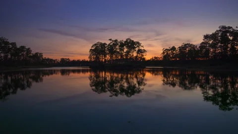 Pine Key at Sunset long shot Stock Footage 247738932