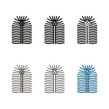 Pine leaf color icon vector looks イラスト素材