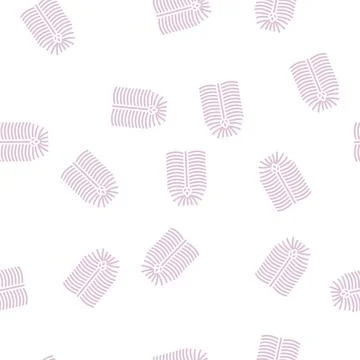 Pine leaf glyph seamless pattern Illustrazione stock