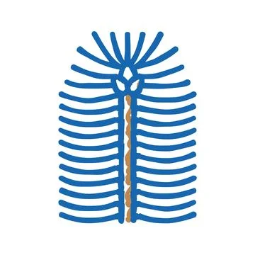 Pine leaf icon doodle illustration Stock Illustration