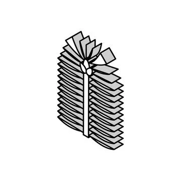 Pine leaf isometric icon vector illustration Stock Illustration