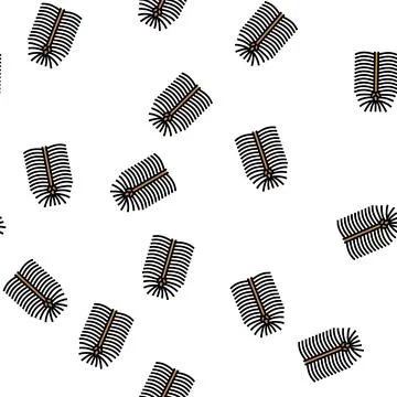 Pine leaf vector seamless pattern Illustrazione stock