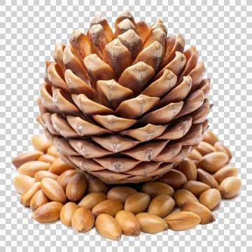 Pine-nut - isolated-on-white-background Stock Photos