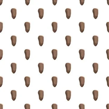 Pine nut seeds repeating pattern on white background 스톡 일러스트