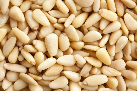 Pine nuts background Stock Photos