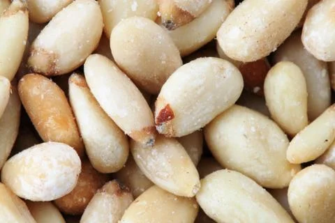 Pine nuts macro Stock Photos