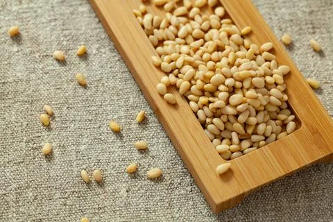 Pine nuts Stock Photos