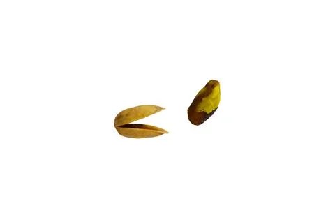 Pine nuts. White background. Stock Photos