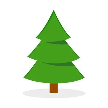 Pine or Christmas tree. Isolated on white background. vector illustration イラスト素材