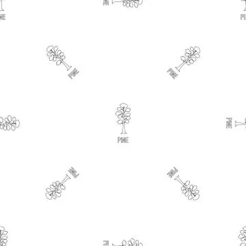 Pine pattern seamless vector Stock Illustration