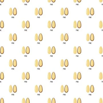 Pine pattern seamless vector Stock Illustration