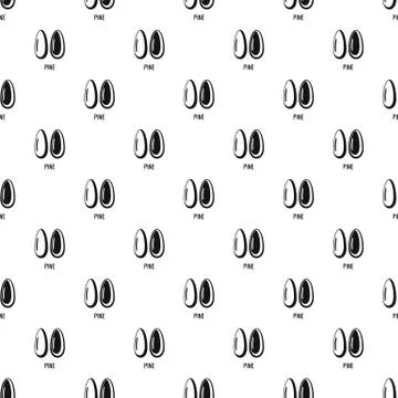 Pine pattern seamless vector Stock Illustration