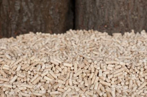Pine pellets Stock Photos