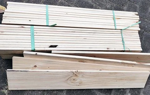 Pine plank Stock Photos