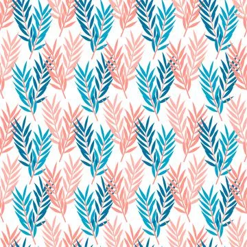 Pine Seamless floral seamless pattern with tree branches Stock Illustration