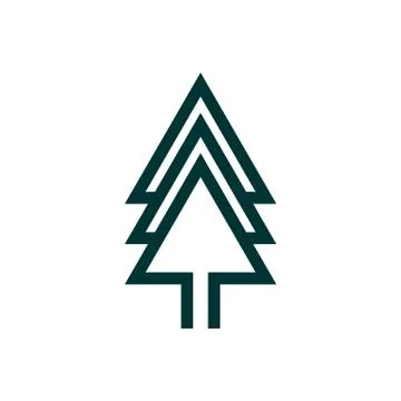 Pine Tree Arrow Logo Template Illustration Design. Vector EPS 10. Stock Illustration