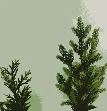 Pine Tree Background Stock Illustration