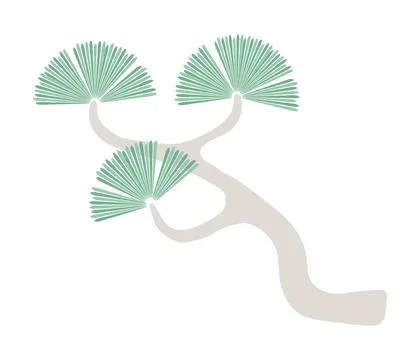 Pine tree branch illustration. Stock Illustration