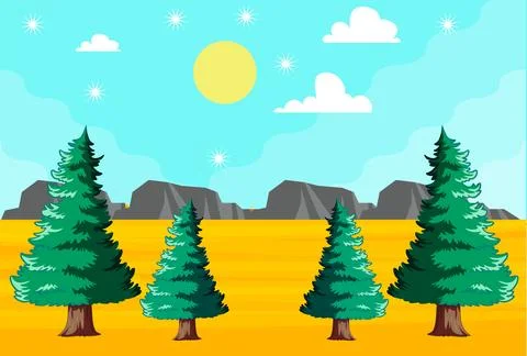 Pine Tree Concept Illustration Stock Illustration