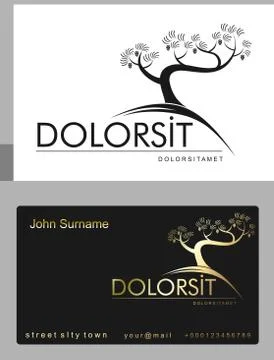 Pine tree emblem Stock-Illustration