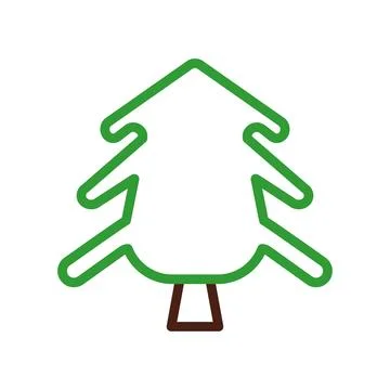 Pine tree icon. Concept of nature, environment, and ecology. Stock Illustration