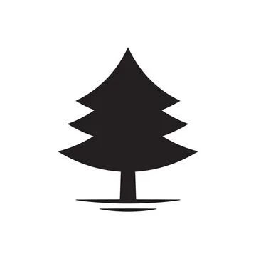 Pine tree icon design template isolated illustration Stock Illustration