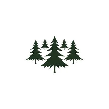 Pine-tree icon illustration isolated vector sign symbol Stock Illustration