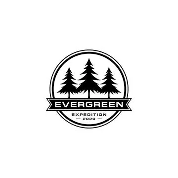 Pine-tree icon illustration isolated vector Stock Illustration