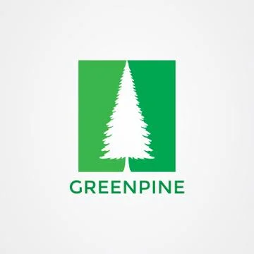 Pine tree icon logo design. vector illustration Stock Illustration