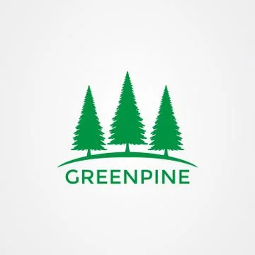 Pine tree icon logo design. vector illustration Stock Illustration