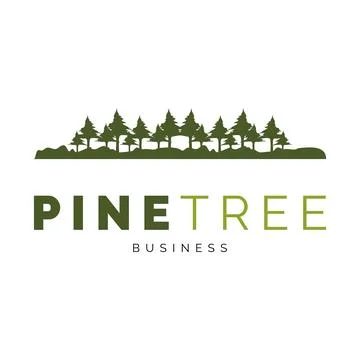 Pine Tree Icon Logo Design Template Stock Illustration