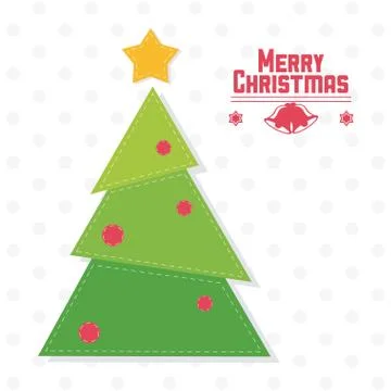 Pine tree icon. Merry Christmas design. Vector graphic Illustrazione stock