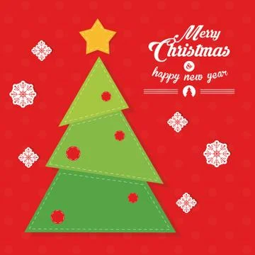 Pine tree icon. Merry Christmas design. Vector graphic Illustrazione stock