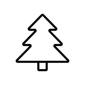 The pine tree icon vector. Isolated contour symbol illustration Ilustração Stock