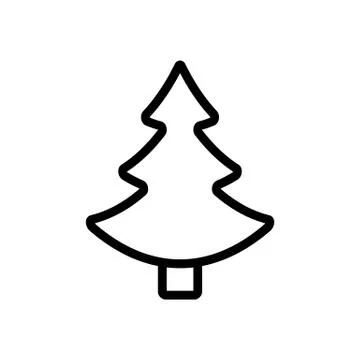 The pine tree icon vector. Isolated contour symbol illustration 스톡 일러스트