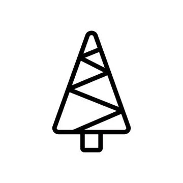 The pine tree icon vector. Isolated contour symbol illustration Stock Illustration