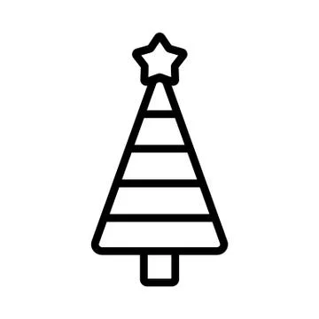 The pine tree icon vector. Isolated contour symbol illustration Иллюстрация