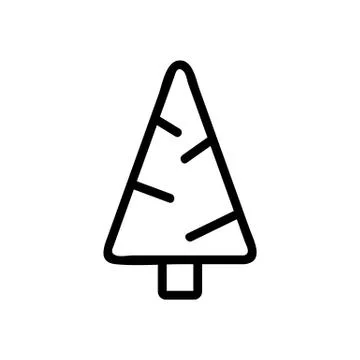 The pine tree icon vector. Isolated contour symbol illustration 库存插图