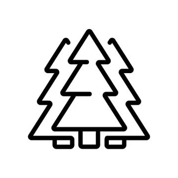 The pine tree icon vector. Isolated contour symbol illustration 스톡 일러스트