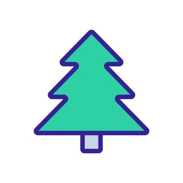 The pine tree icon vector. Isolated contour symbol illustration イラスト素材