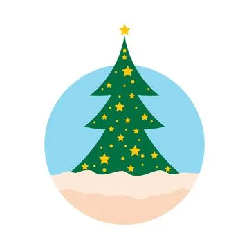 Pine tree illustration Illustrazione stock