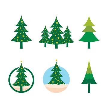 Pine tree illustration Illustration